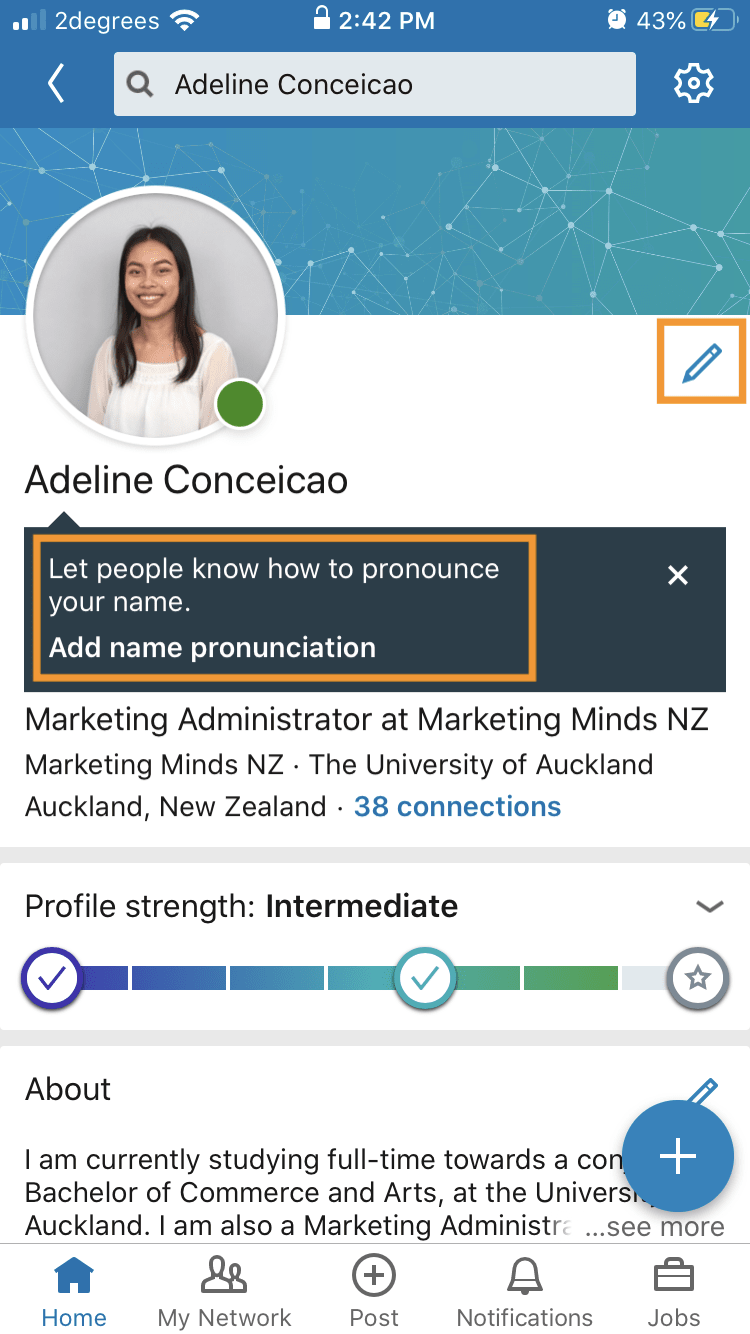 LinkedIn Learning – add name pronunciation