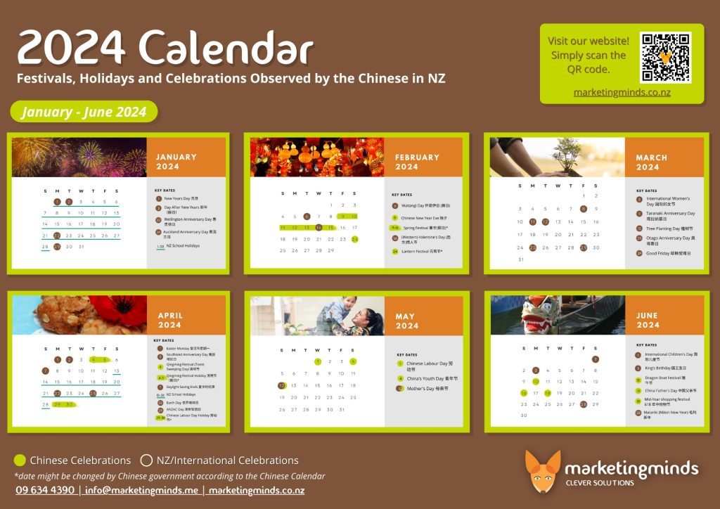 Marketing to the Chinese in NZ: 2024 Calendar 24